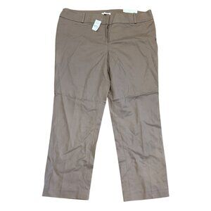 Loft Marisa Ankle Pants Womens Size 14 Brown Stretch